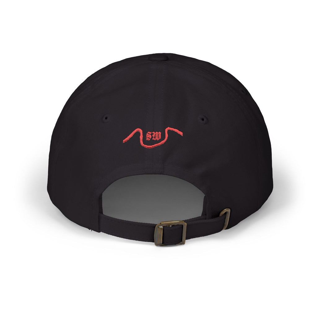 Cold Drink - Tchoupitoulas- BLACK Dad Hat | Vintage New Orleans Script Cap | embroidered baseball hat