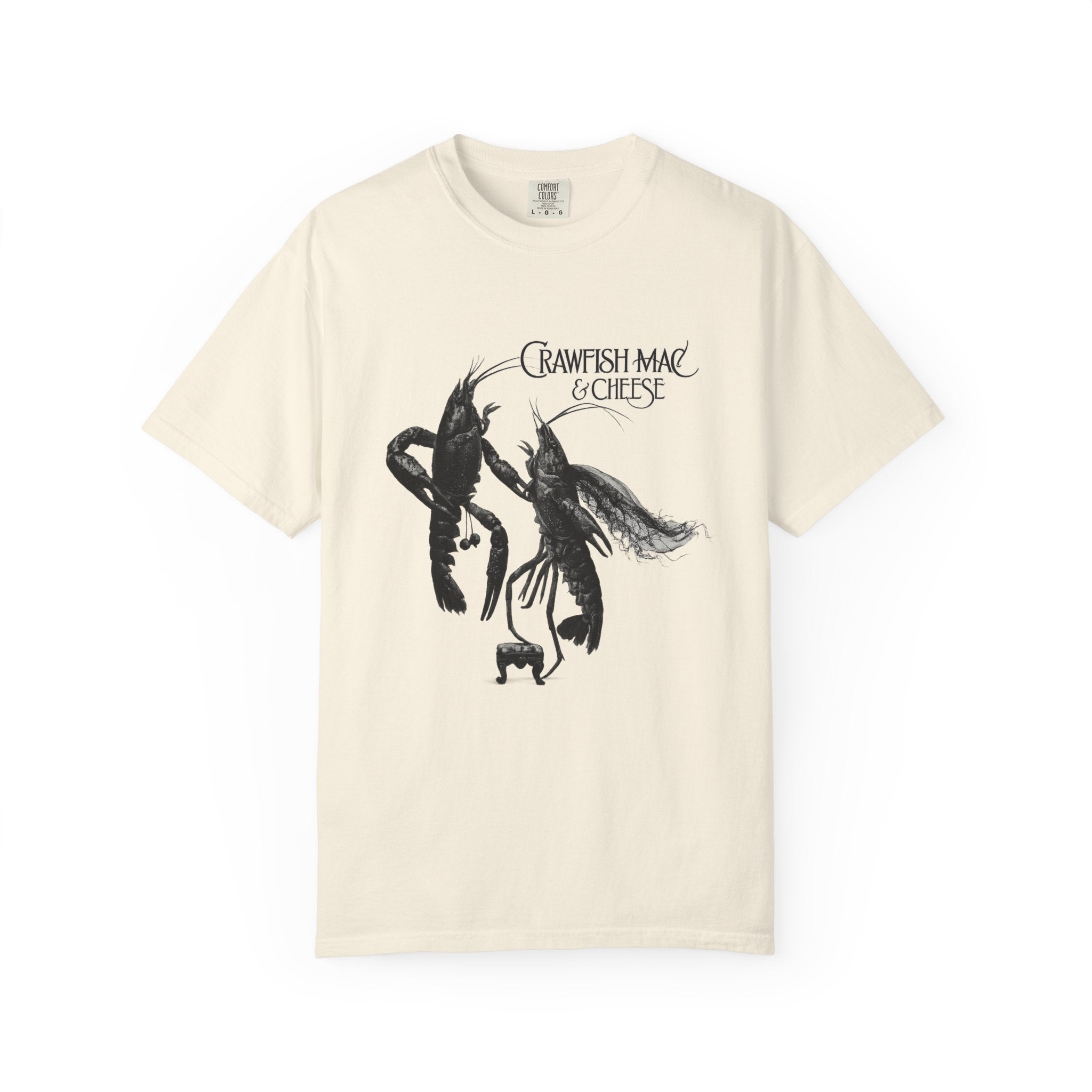 Crawfish Mac & Cheese T-shirt | Gothic Crawfish Illustration