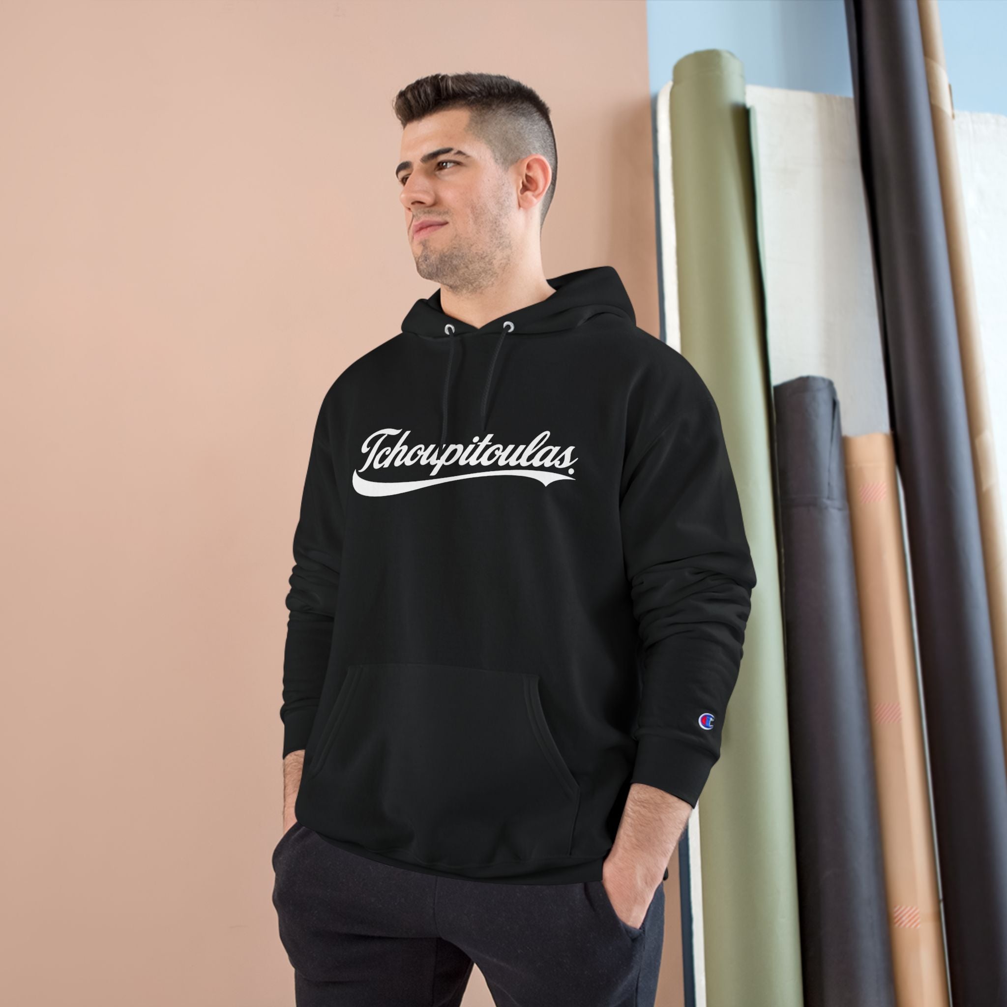 Tchoupitoulas Hoodie - New Orleans Street Name Sweatshirt Vintage Script Logo Style NOLA Streetwear Pullover