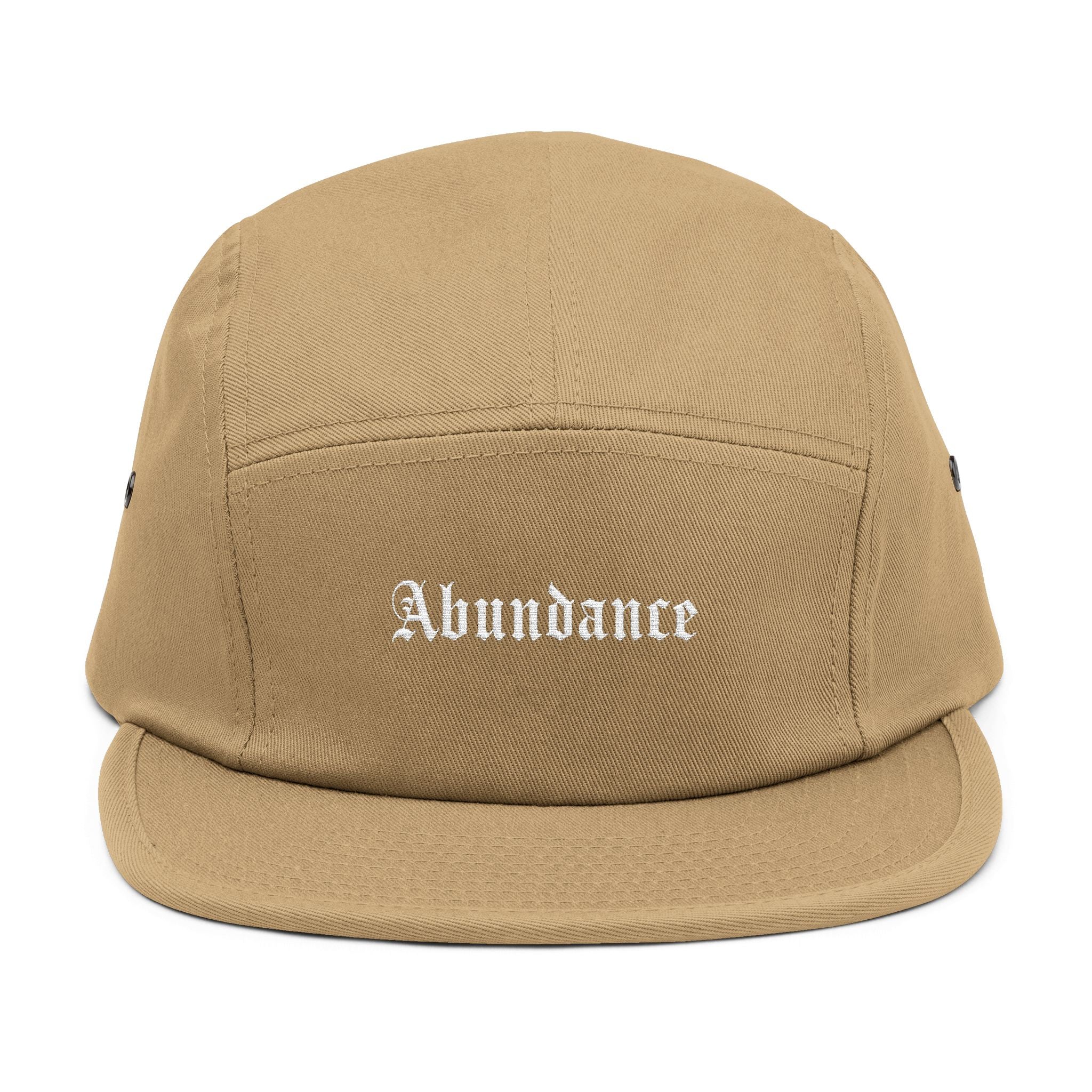 Abundance  - New Orleans Neighborhood Embroidered 5-Panel Cap — Gothic Lettering
