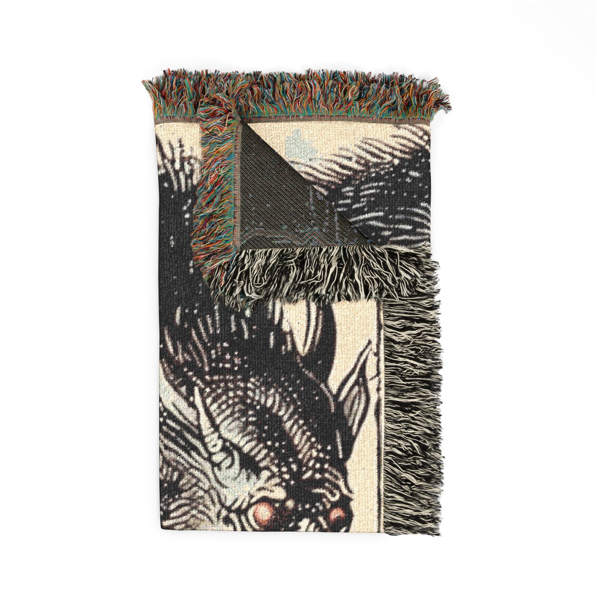 The Grunch - Bayou Woven Blanket — Gothic Cryptid Cotton Throw