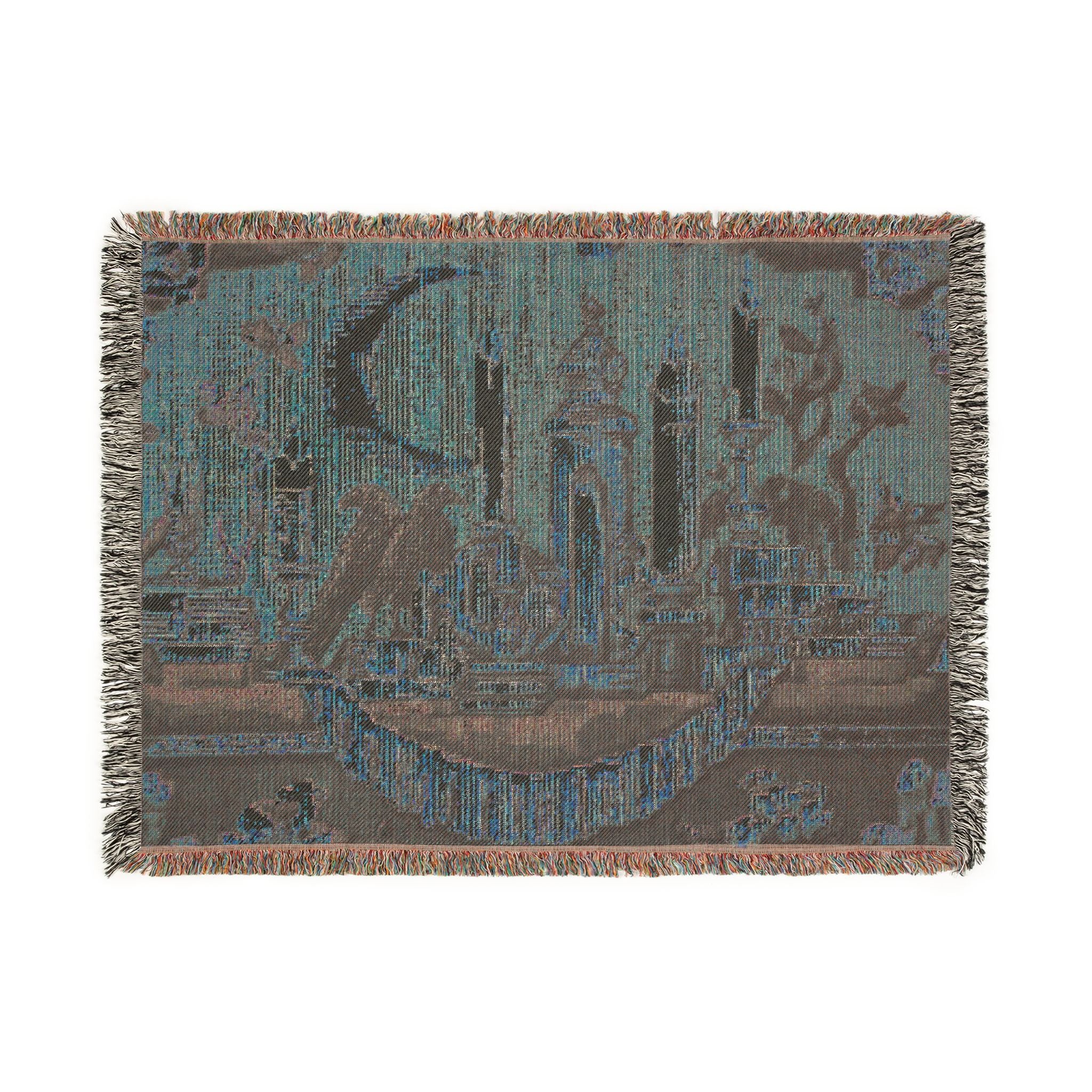 Altar of Crows and Candlelight - Woven Blanket,  Southern Gothic Folk Horror Throw