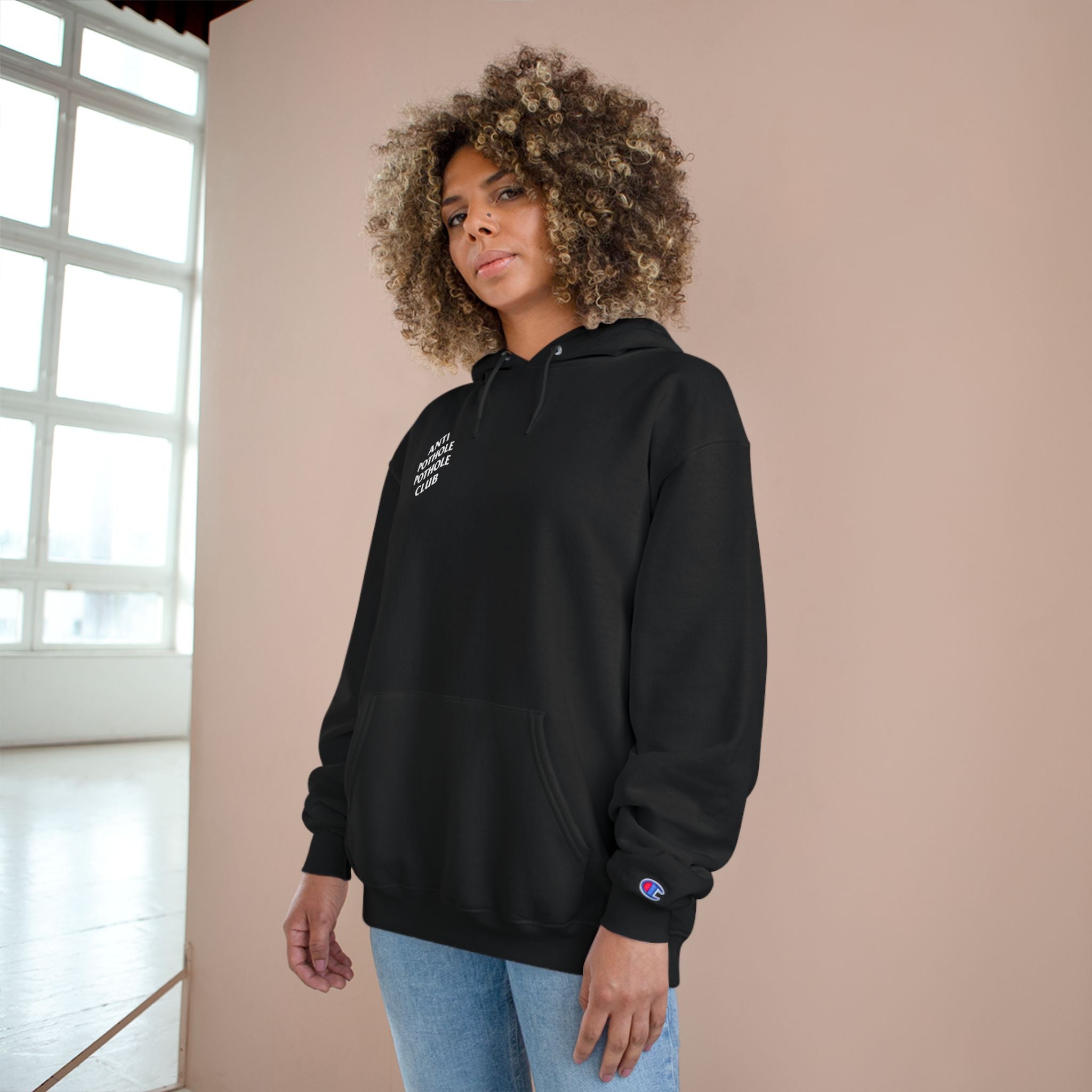 Anti Pothole Pothole Club - Hoodie Funny Streetwear Pullover Urban City Humor Sweatshirt Minimal Graphic Champion brand Hoodie