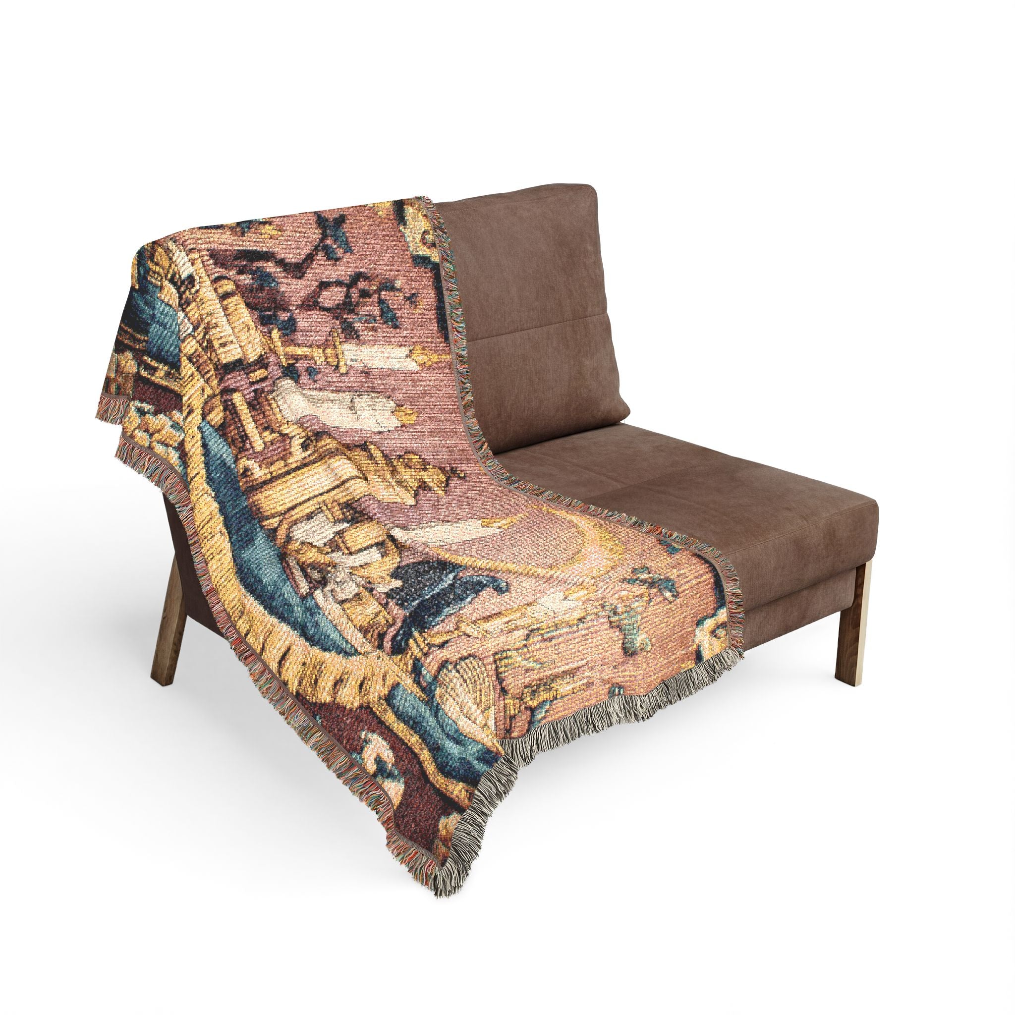 Altar of Crows and Candlelight - Woven Blanket,  Southern Gothic Folk Horror Throw