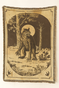 Rougarou Woven Blanket — Cajun Werewolf Folk-Art Throw