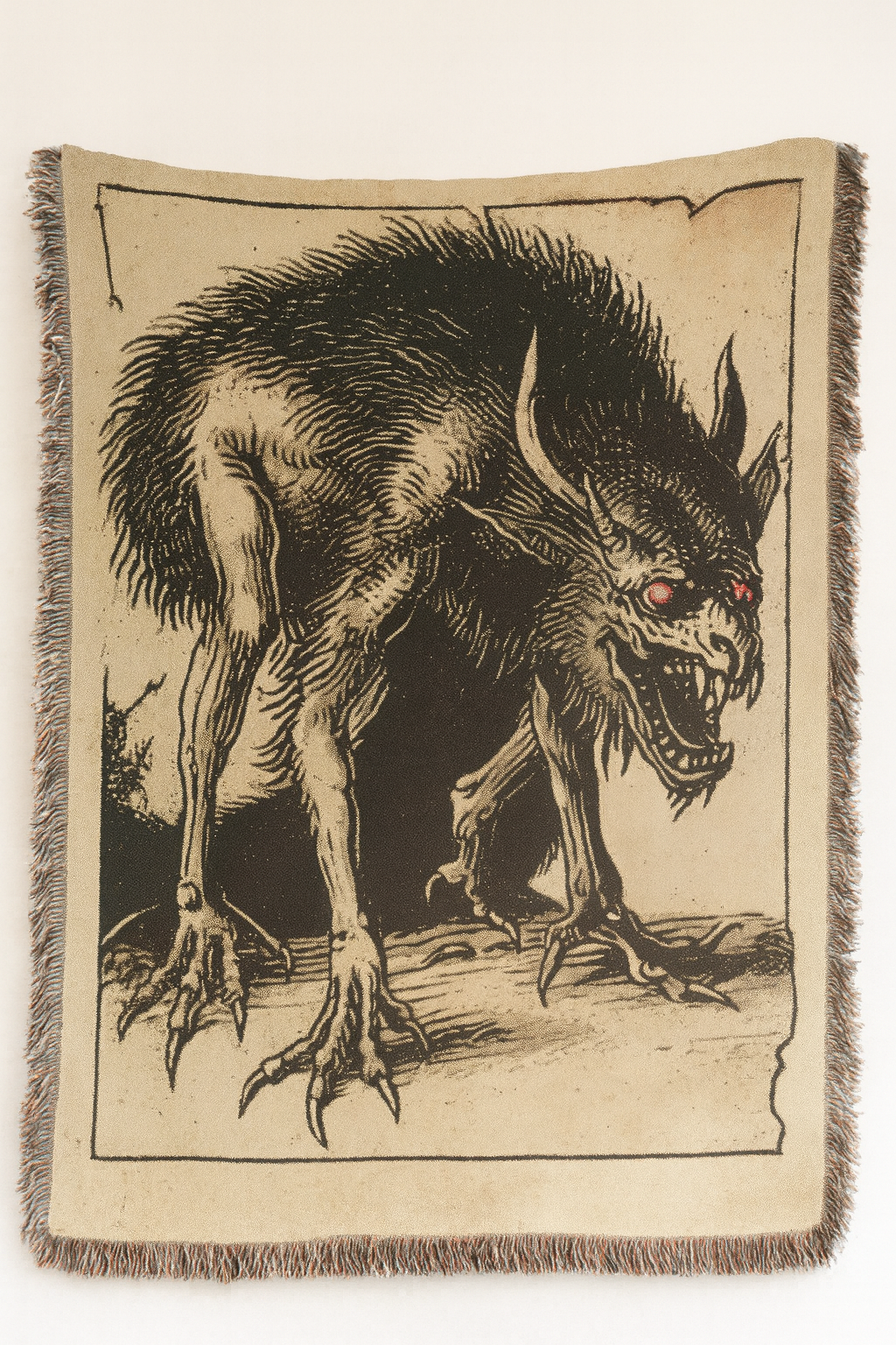 The Grunch - Bayou Woven Blanket — Gothic Cryptid Cotton Throw