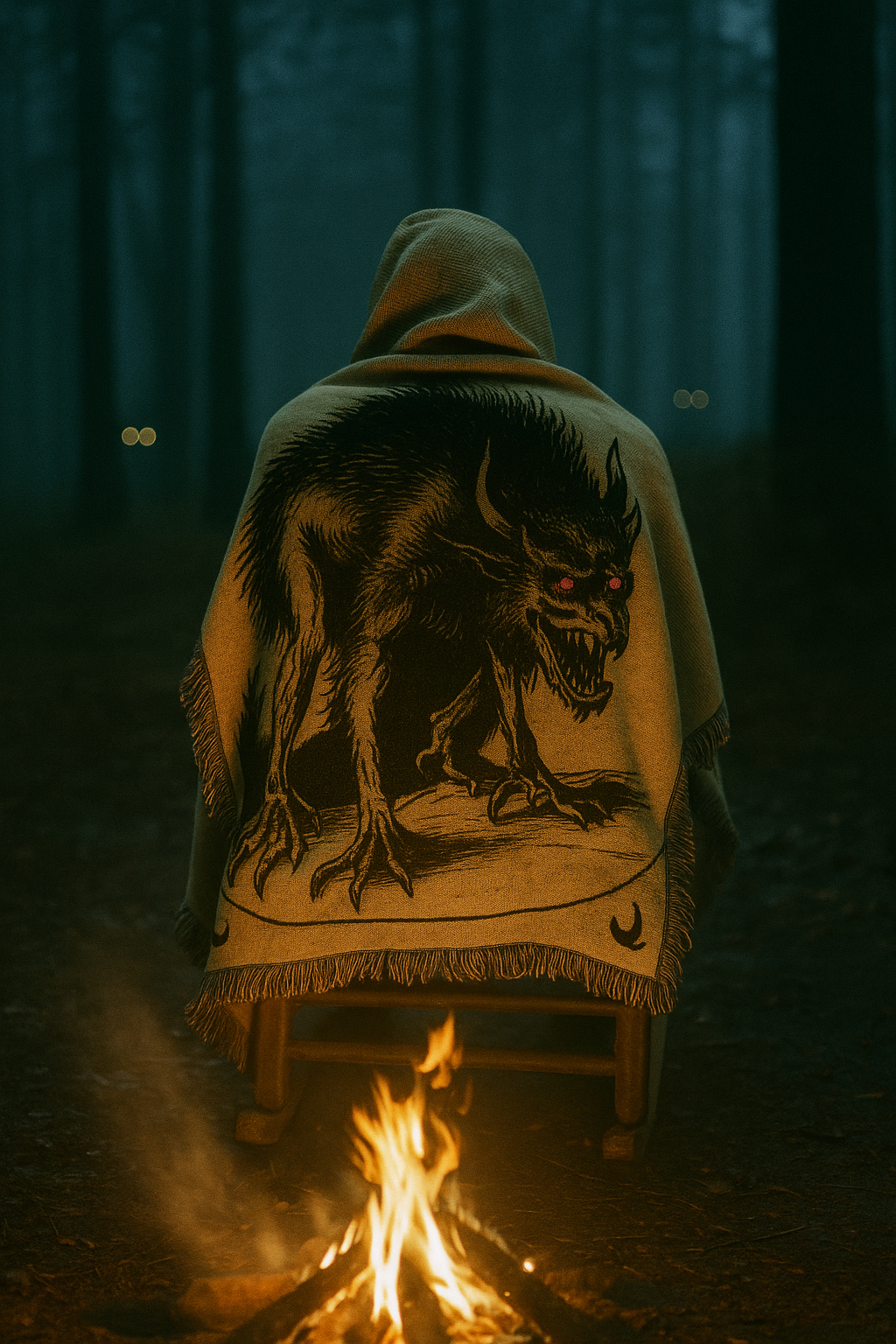 The Grunch - Bayou Woven Blanket — Gothic Cryptid Cotton Throw