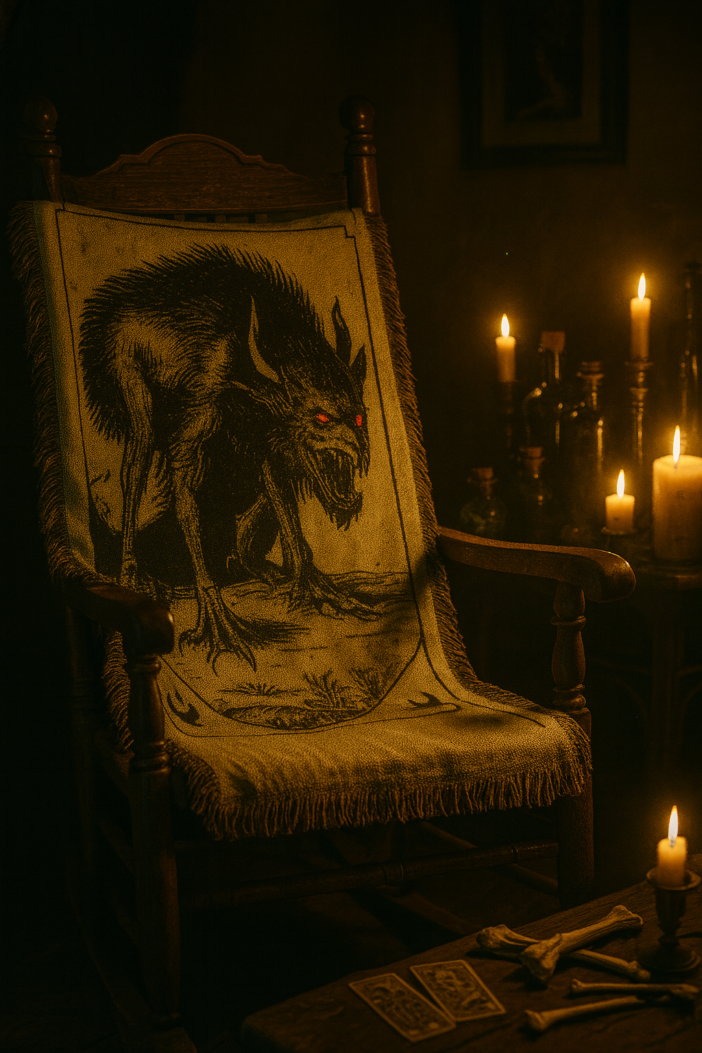 The Grunch - Bayou Woven Blanket — Gothic Cryptid Cotton Throw