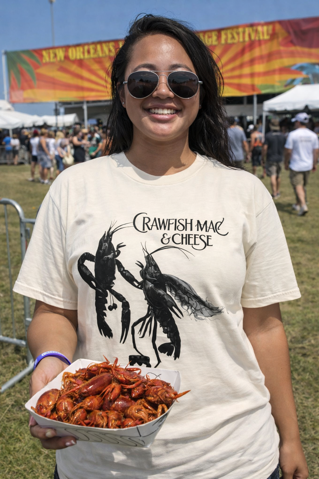 Crawfish Mac & Cheese T-shirt | Gothic Crawfish Illustration