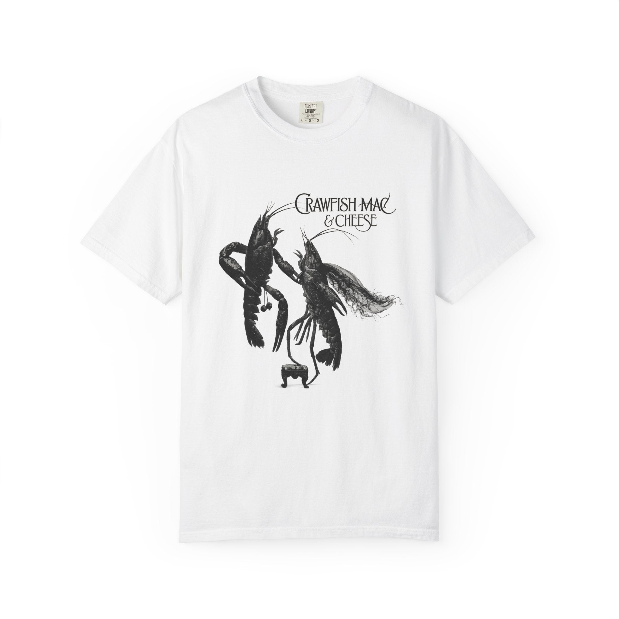 Crawfish Mac & Cheese T-shirt | Gothic Crawfish Illustration