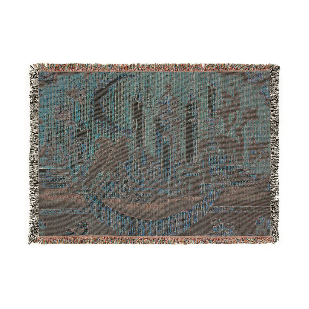 Altar of Crows and Candlelight - Woven Blanket,  Southern Gothic Folk Horror Throw