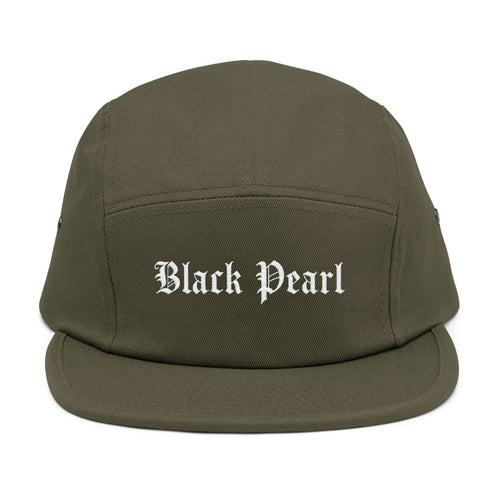 Black Pearl  - New Orleans Neighborhood Embroidered 5-Panel Cap — Gothic Lettering