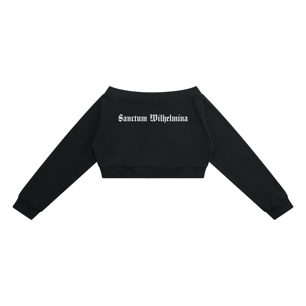Sanctum Wilhelmina Off-Shoulder Cropped Track Jacket