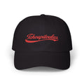 Cold Drink - Tchoupitoulas- BLACK Dad Hat | Vintage New Orleans Script Cap | embroidered baseball hat