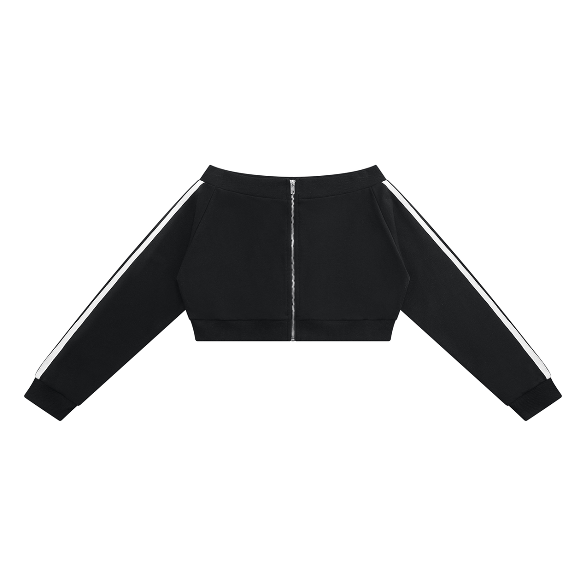 Sanctum Wilhelmina Off-Shoulder Cropped Track Jacket