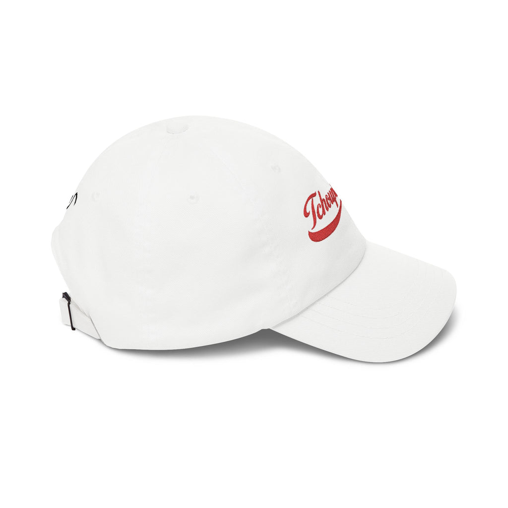 Cold Drink - Tchoupitoulas - White Dad Hat | Vintage New Orleans Script Cap | embroidered baseball hat