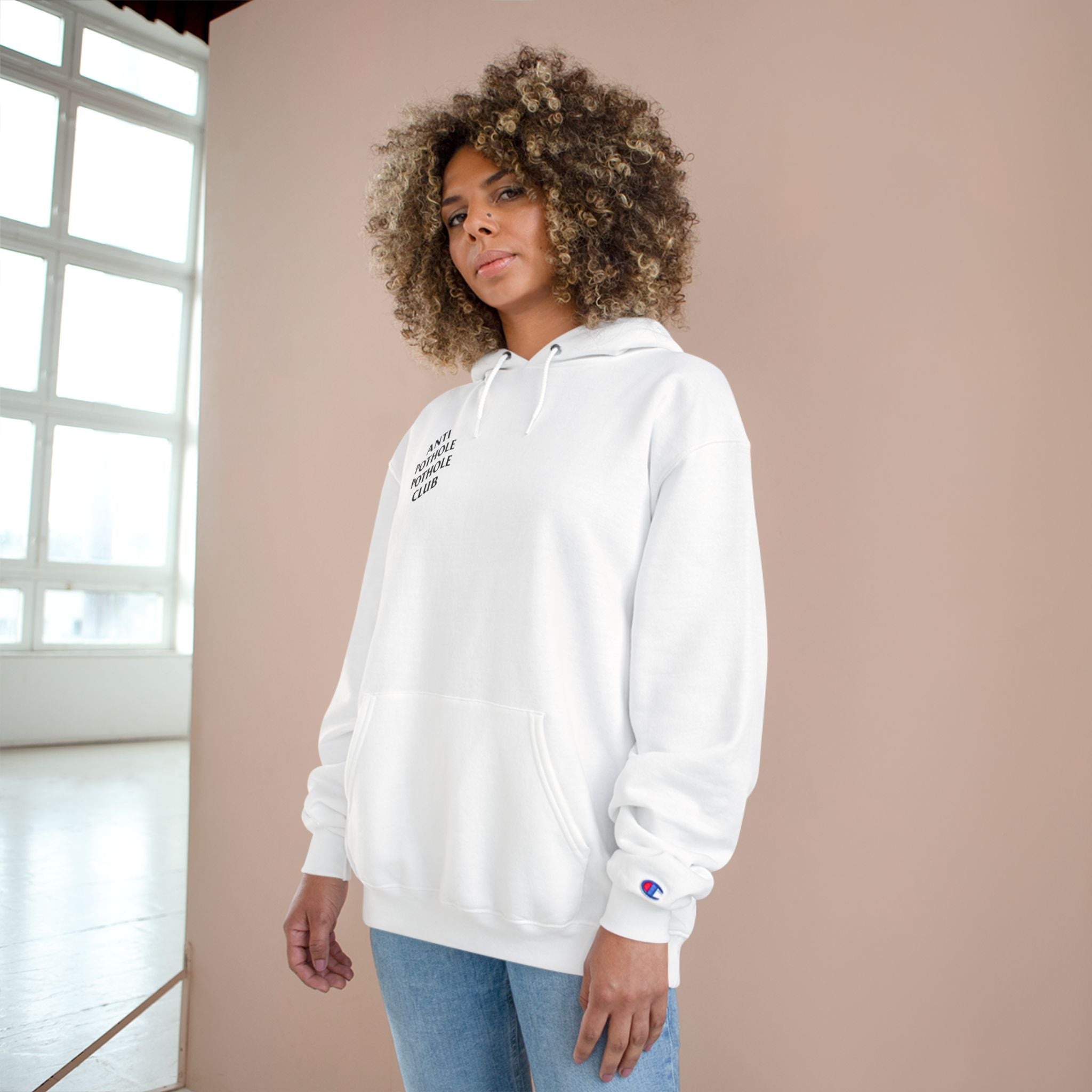 Anti Pothole Pothole Club - Hoodie Funny Streetwear Pullover Urban City Humor Sweatshirt Minimal Graphic Champion brand Hoodie