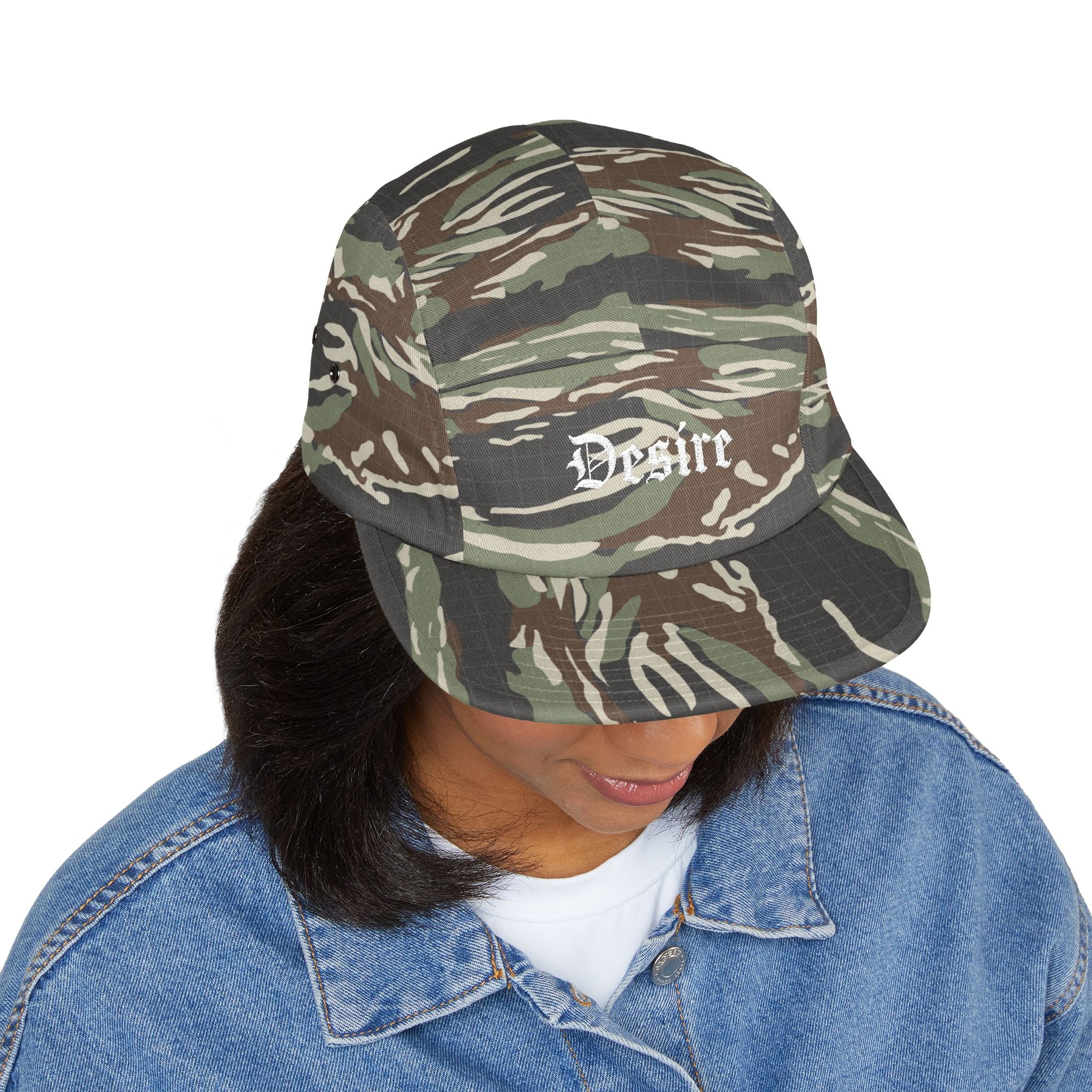 Desire - New Orleans Neighborhood Embroidered 5-Panel Cap — Gothic Lettering
