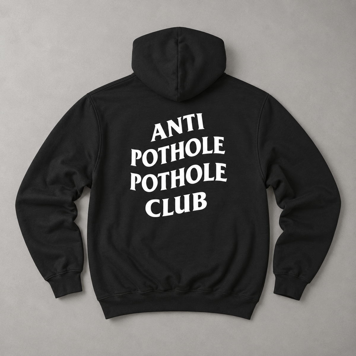 Anti Pothole Pothole Club - Hoodie Funny Streetwear Pullover Urban City Humor Sweatshirt Minimal Graphic Hoodie