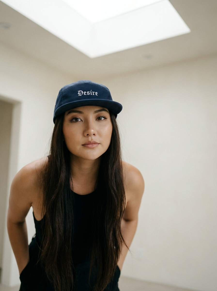 Desire - New Orleans Neighborhood Embroidered 5-Panel Cap — Gothic Lettering