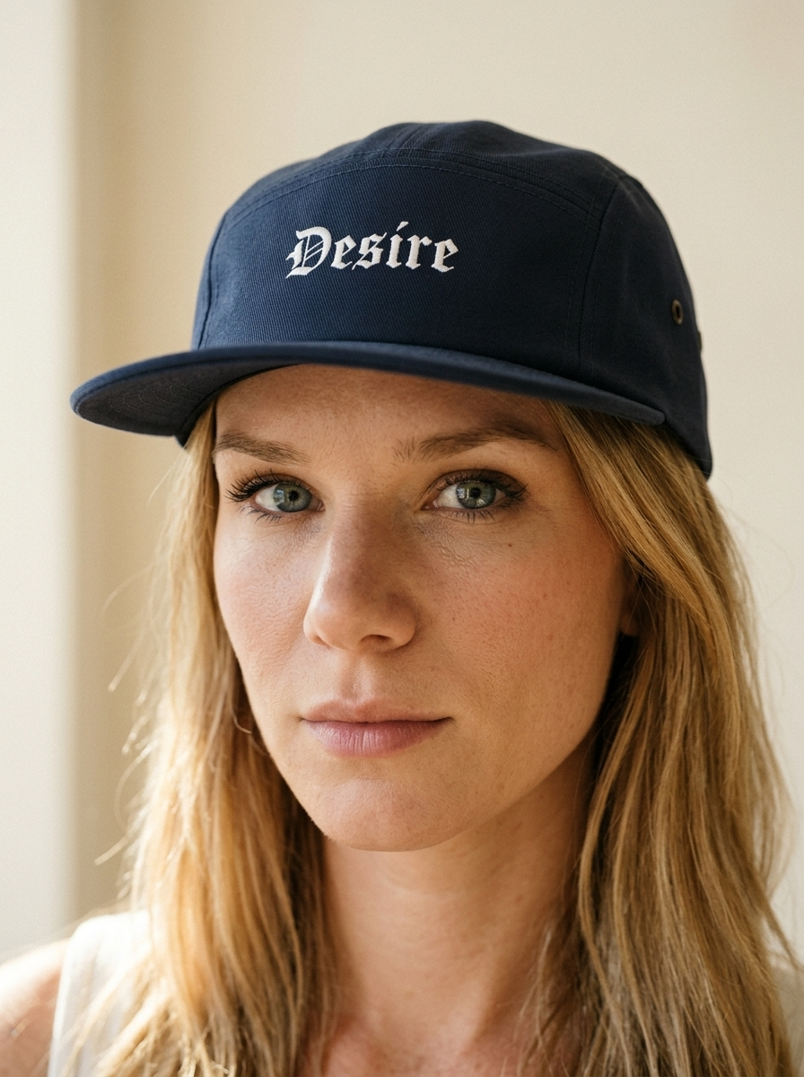 Desire - New Orleans Neighborhood Embroidered 5-Panel Cap — Gothic Lettering